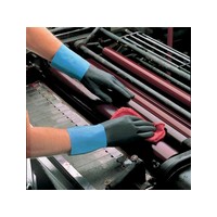 SHOWA Best Glove CHML-09 SHOWA Best Glove Large Chem Master Neoprene Over Natural Rubber Tractor Tread Grip Glove Flock Lined An